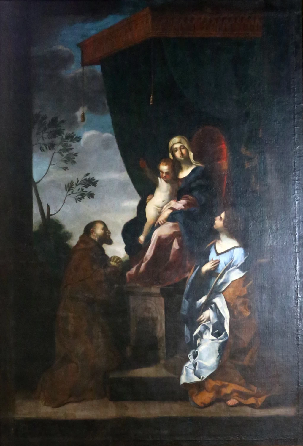 Madonna con Bambino in trono con San Francesco e Santa Caterina d'Alessandria - Altare Dal Gallo, Chiesa di San Francesco, Pistoia